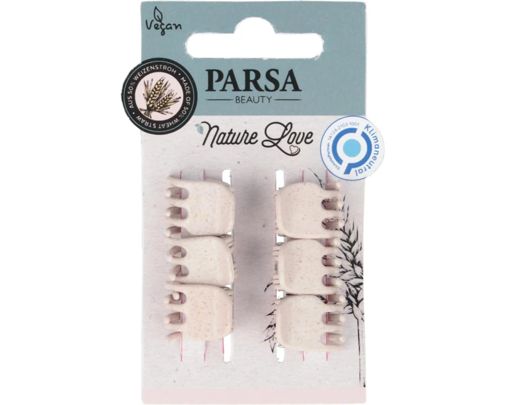 Parsa Beauty Haarklemme Nature Love Rosa 6 Stück