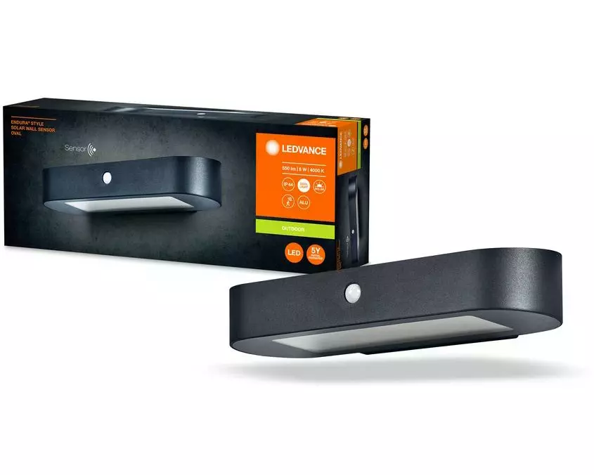 Ledvance Endura Style Solar Oval, 6W, 4000K, Schwarz