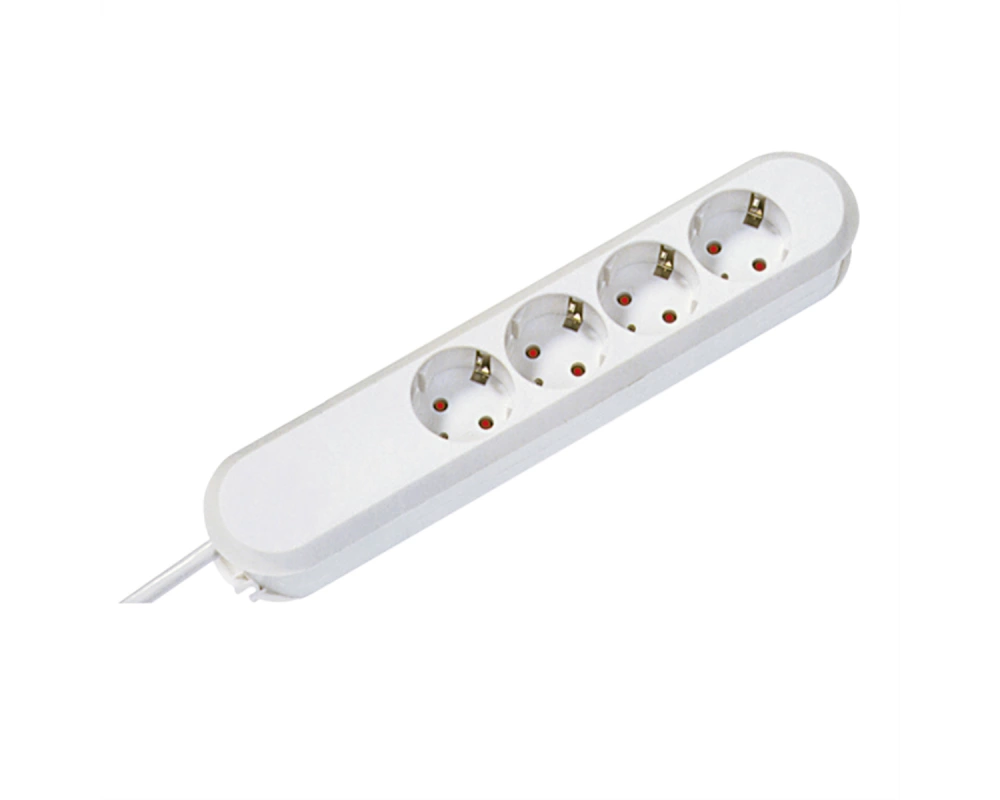 BACHMANN SMART Steckdosenleiste 4x Schutzkontakt, weiß, 1,5 m