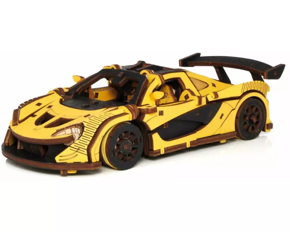 Eco-Wood-Art Bausatz Rennwagen Gelb