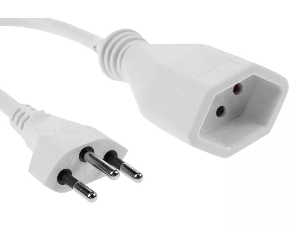 FURBER.power Verlängerungskabel T13-T12 5 m Weiss