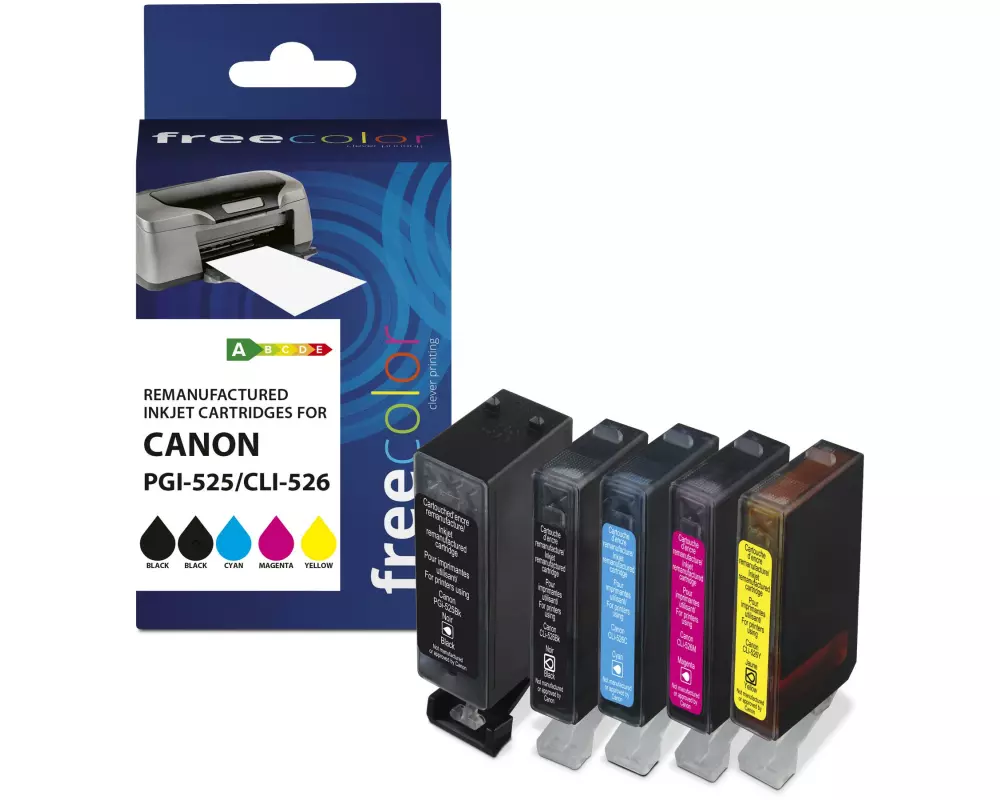 Freecolor Tinte Canon PGI-525 / CLI-526 Multipack Color