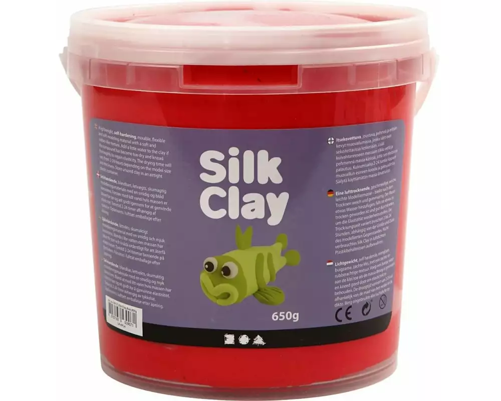 Creativ Company Modelliermasse Silk Clay 650 g, Rot