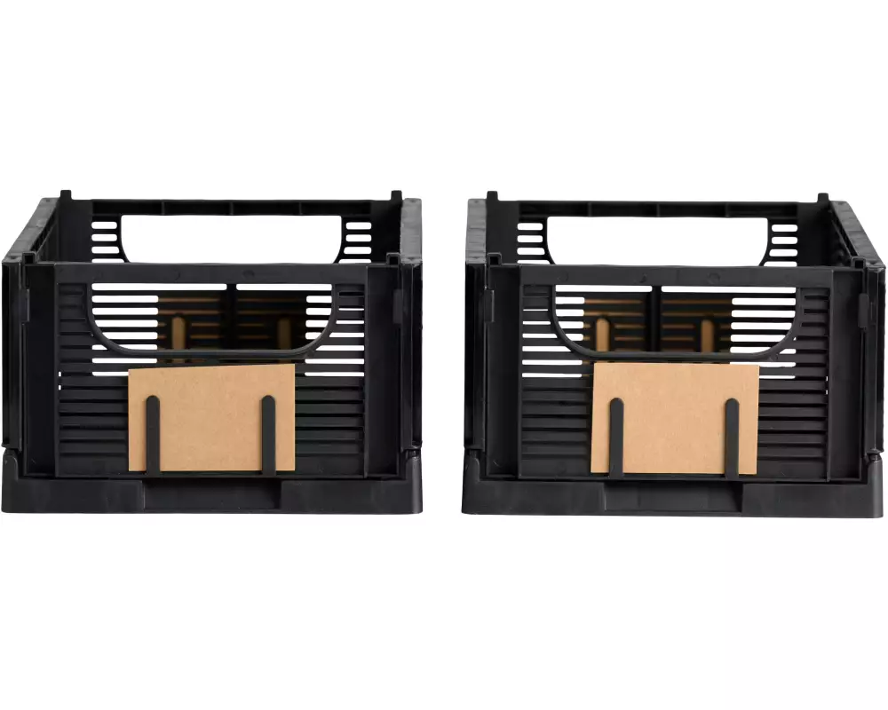 Schou Faltbox Deluxe M 2 Stück, Schwarz