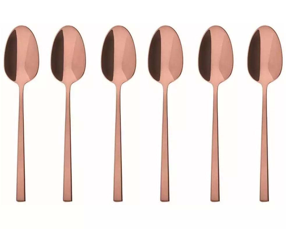 Sambonet Kaffeelöffel Rock 6 Stück, Kupfer