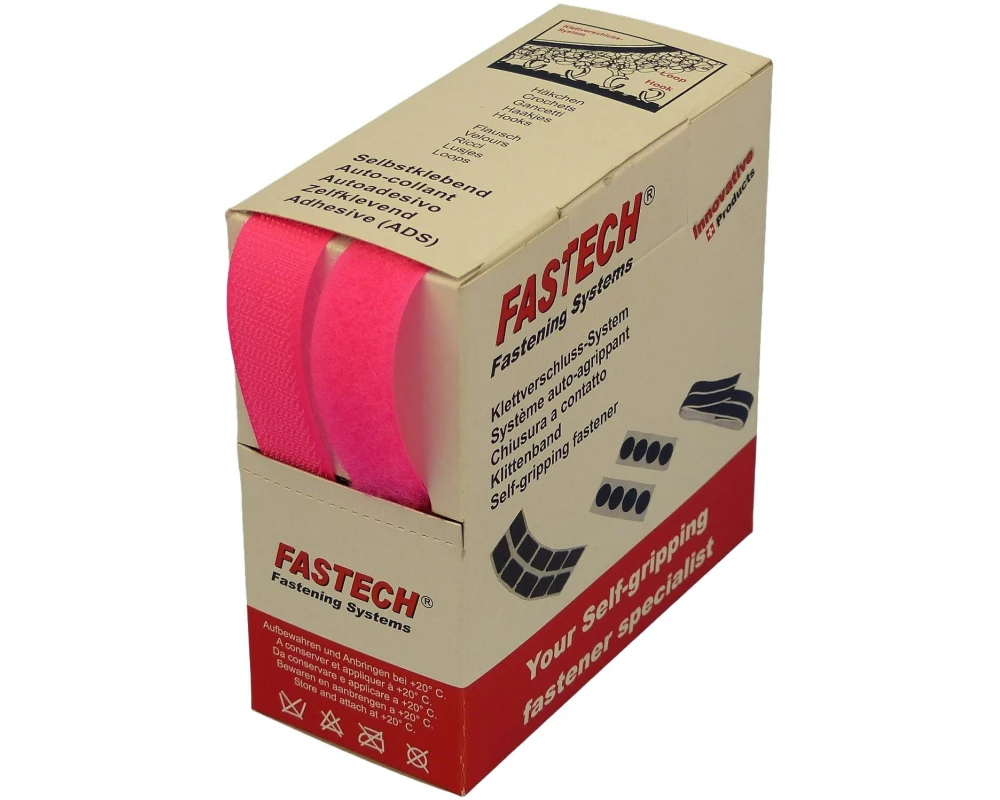 FASTECH Klettband-Box Neonpink