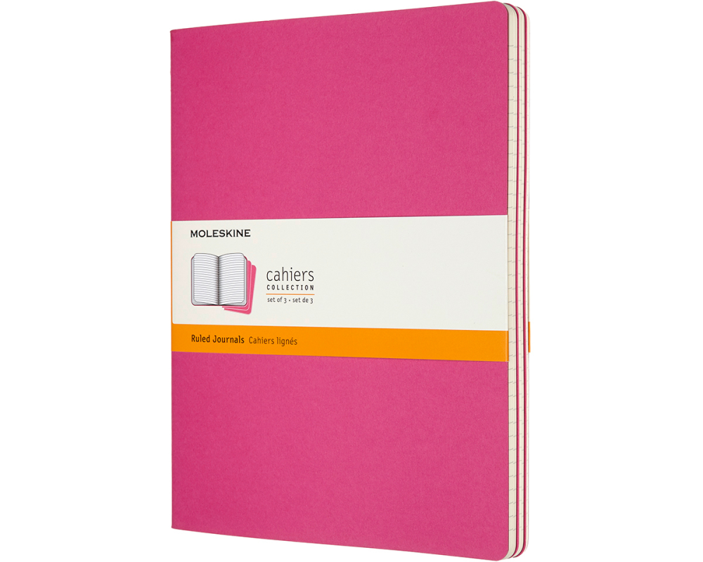 MOLESKINE Notizheft XL 3x 25x19cm 629667 liniert,kinetischespink,120S.