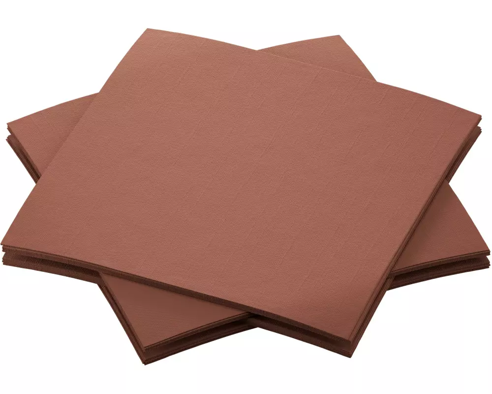 Duni Cocktailservietten 20 cm x 20 cm, 180 Stück, Braun