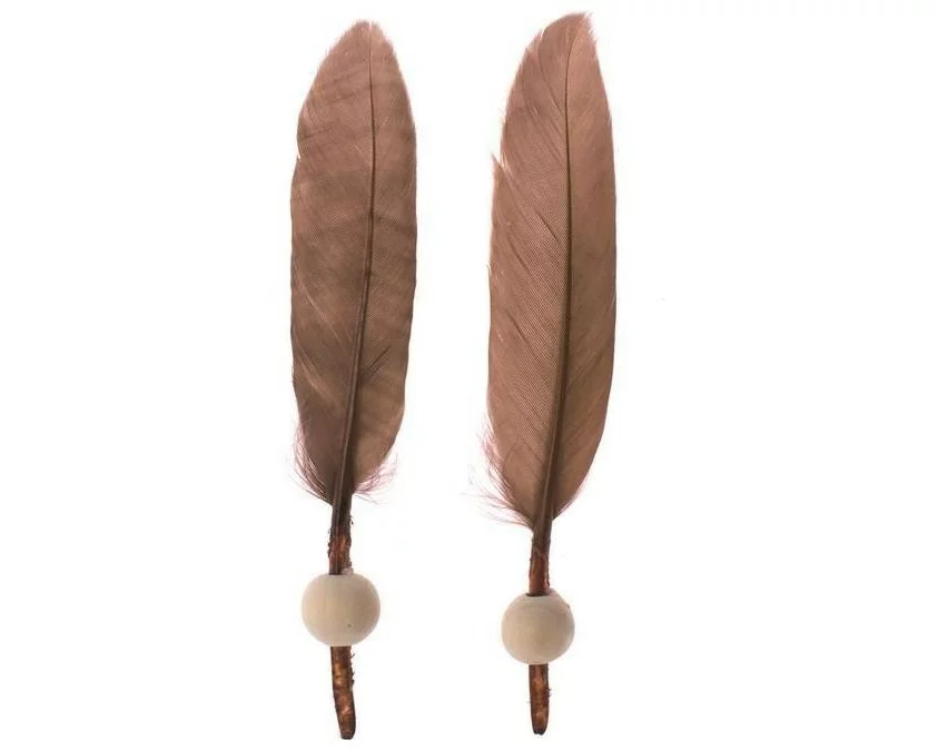 Glorex Federn 13 - 14 cm 6 Stück, Braun