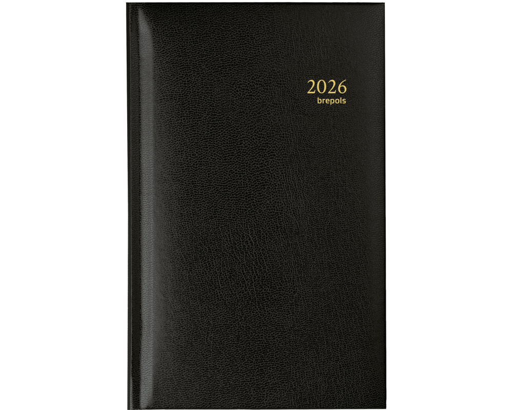 BREPOLS Agenda Interplan Lima Ku. 2026 0.736.1255 1W/1S schwarz 9x16cm