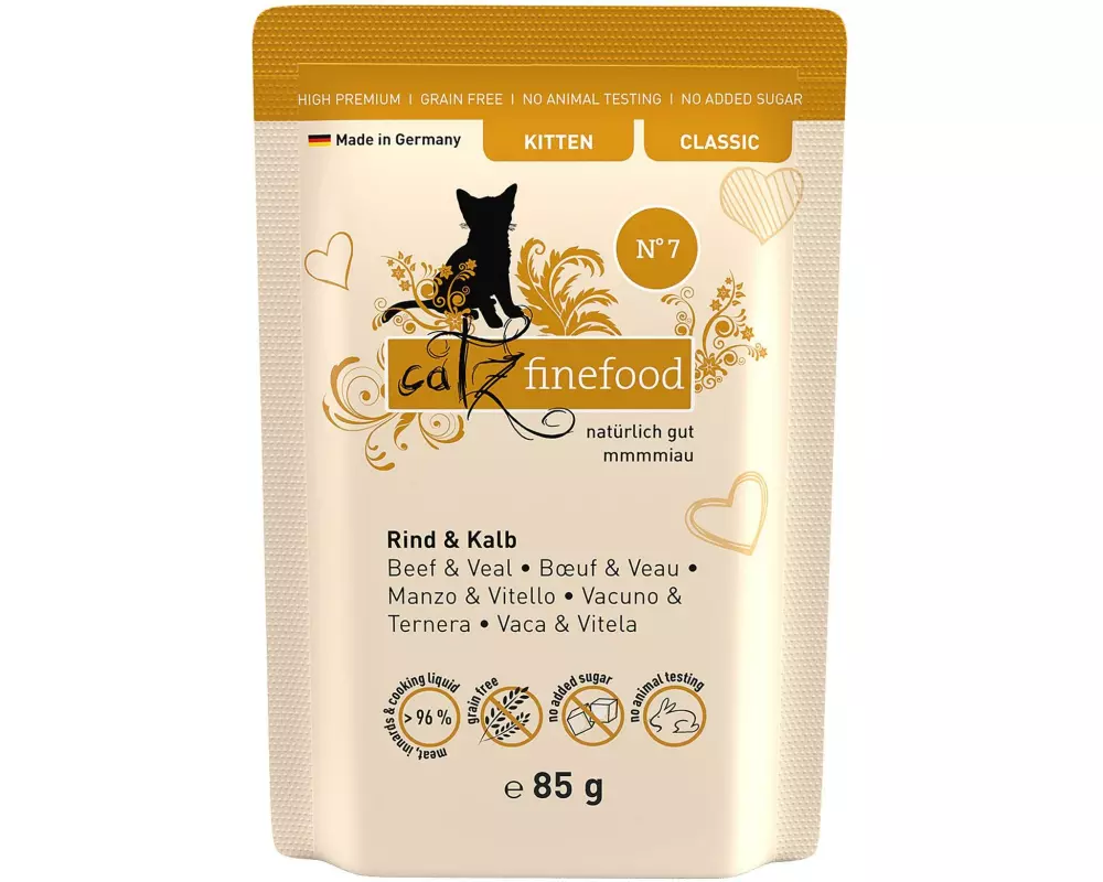 catz finefood Nassfutter Kitten No.07 Rind & Kalb, 85 g