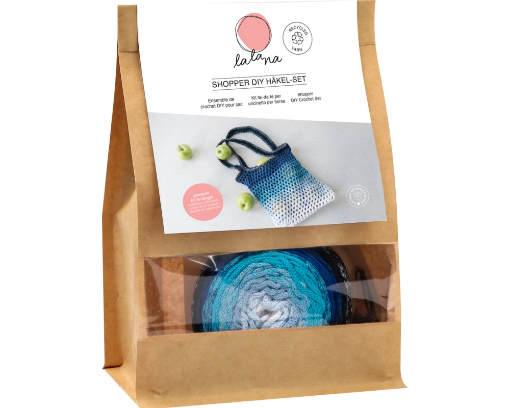 I AM CREATIVE Shopper DIY Häkel Set 1000-1086 blau