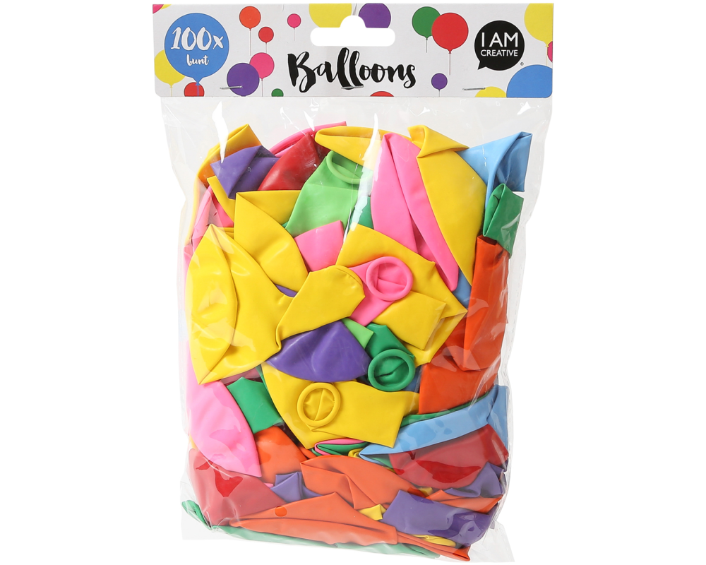 I AM CREATIVE Luftballons bunt 6010.4 100 Stück