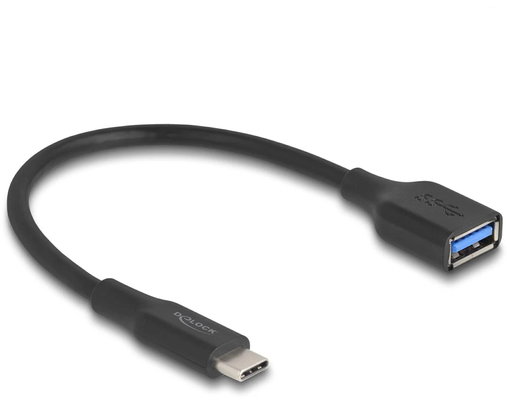 Delock Adapter USB-C – USB-A 10 Gbps, 19 cm, 60W