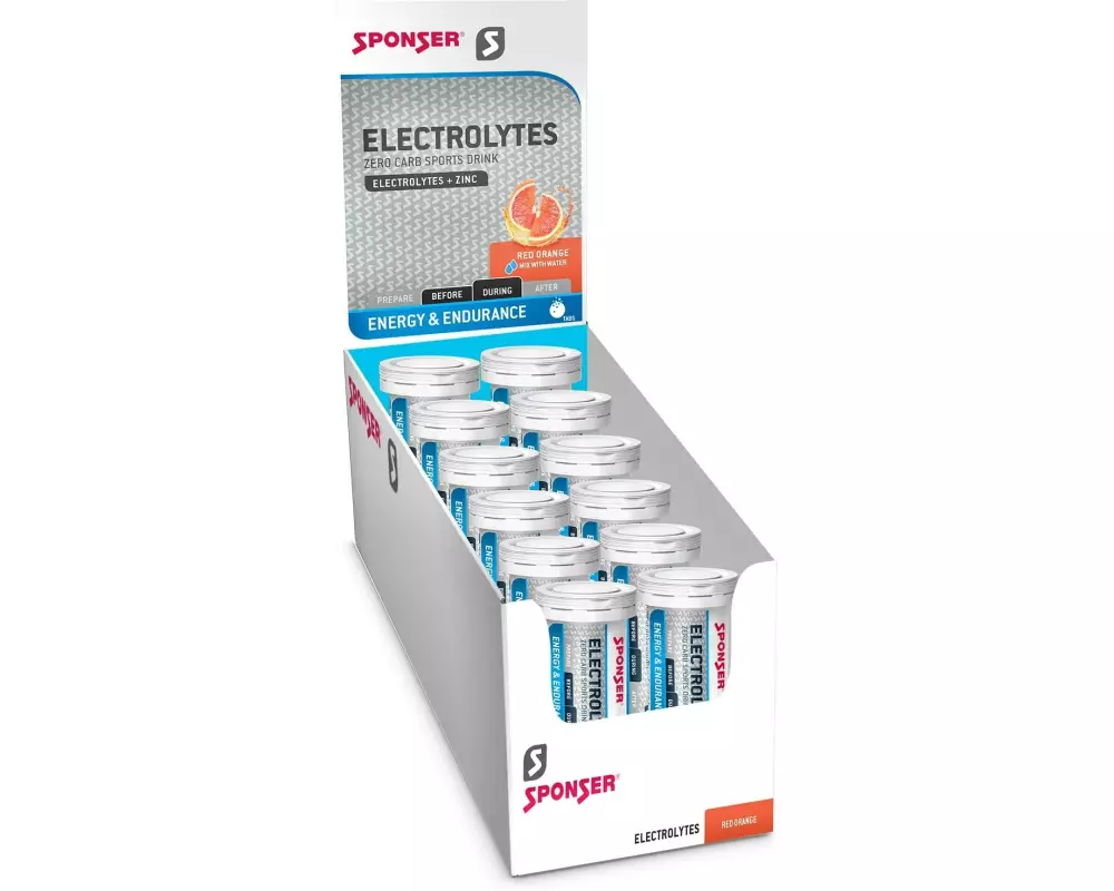 Sponser Electrolytes Tabs Red Orange, 12 Röhrchen