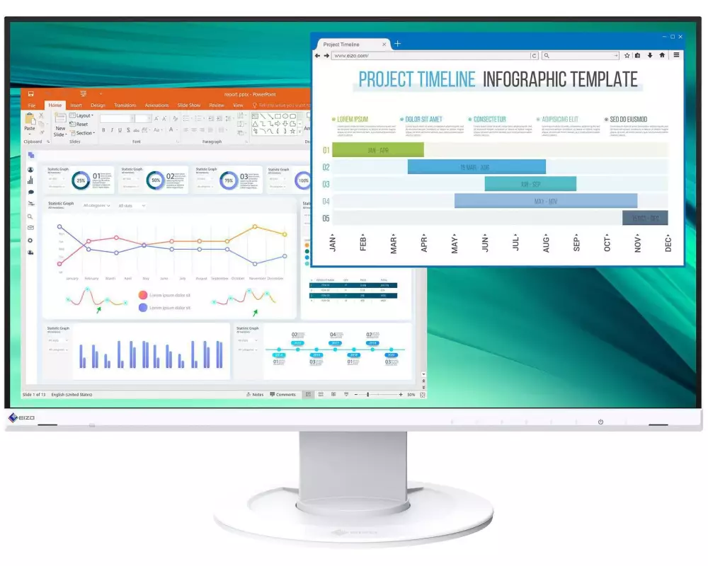EIZO Monitor EV2460-Swiss Edition Weiss