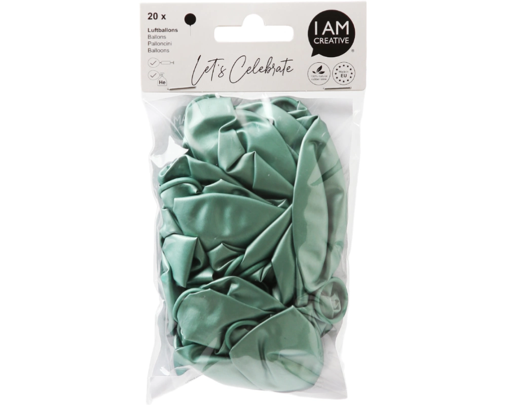 I AM CREATIVE Ballons Glossy 27cm 6010.82 grün 20 Stück