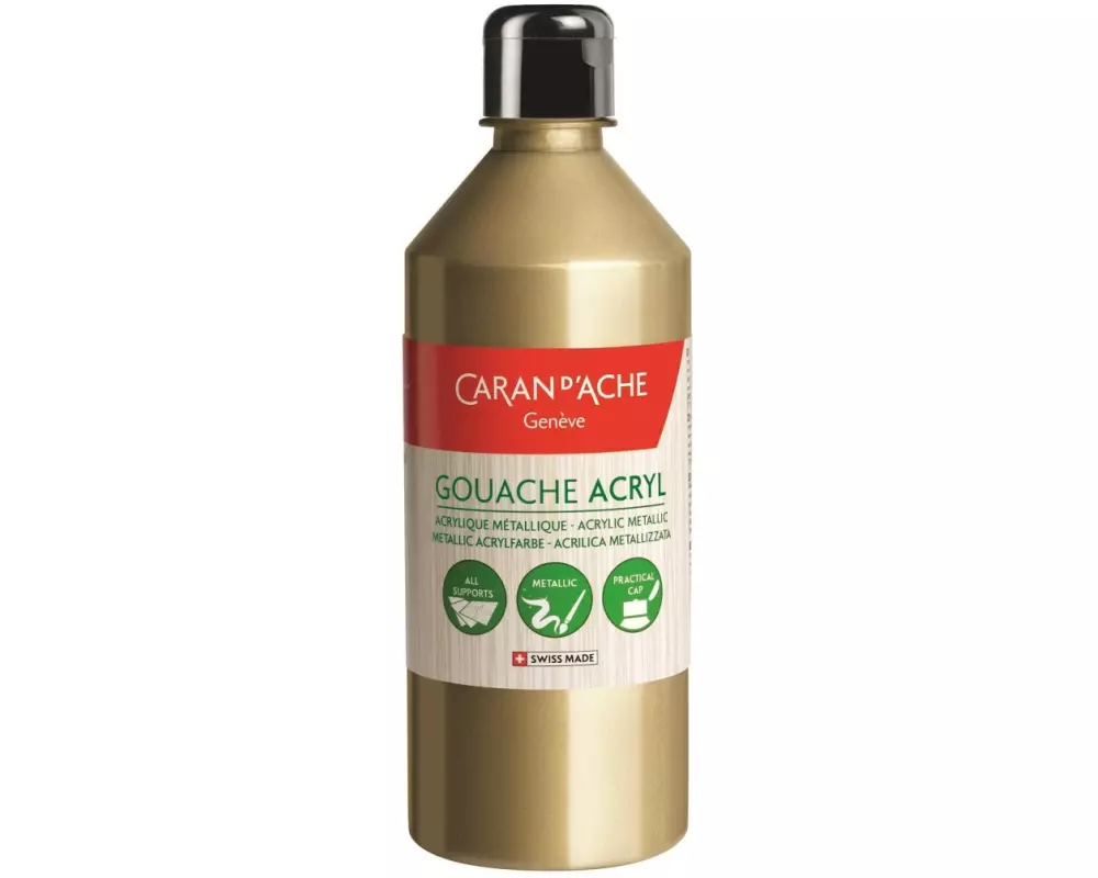 Caran d'Ache Acrylfarbe Gouache 500 ml, Gold