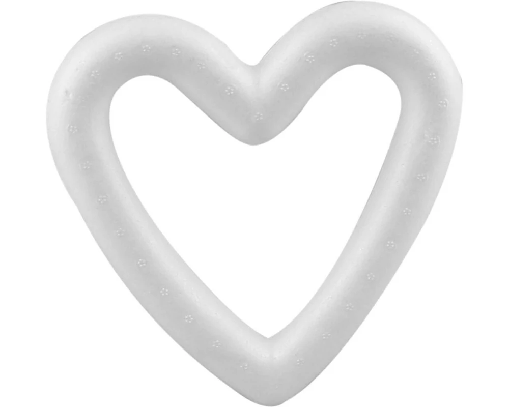 Creativ Company Styropor-Herzen 1 Stück, Weiss