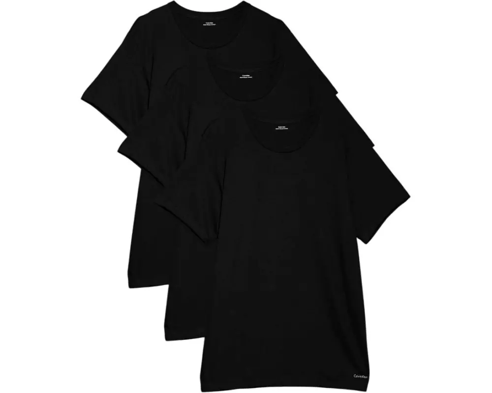 Calvin Klein Wäsche T-Shirt S/S Crew Neck 3Pk Schwarz, M