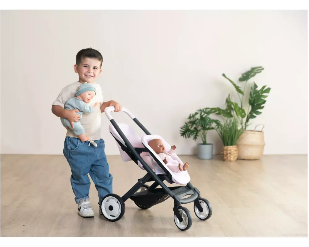 Smoby Zwillingspuppenwagen Maxi Cosi, Rosa