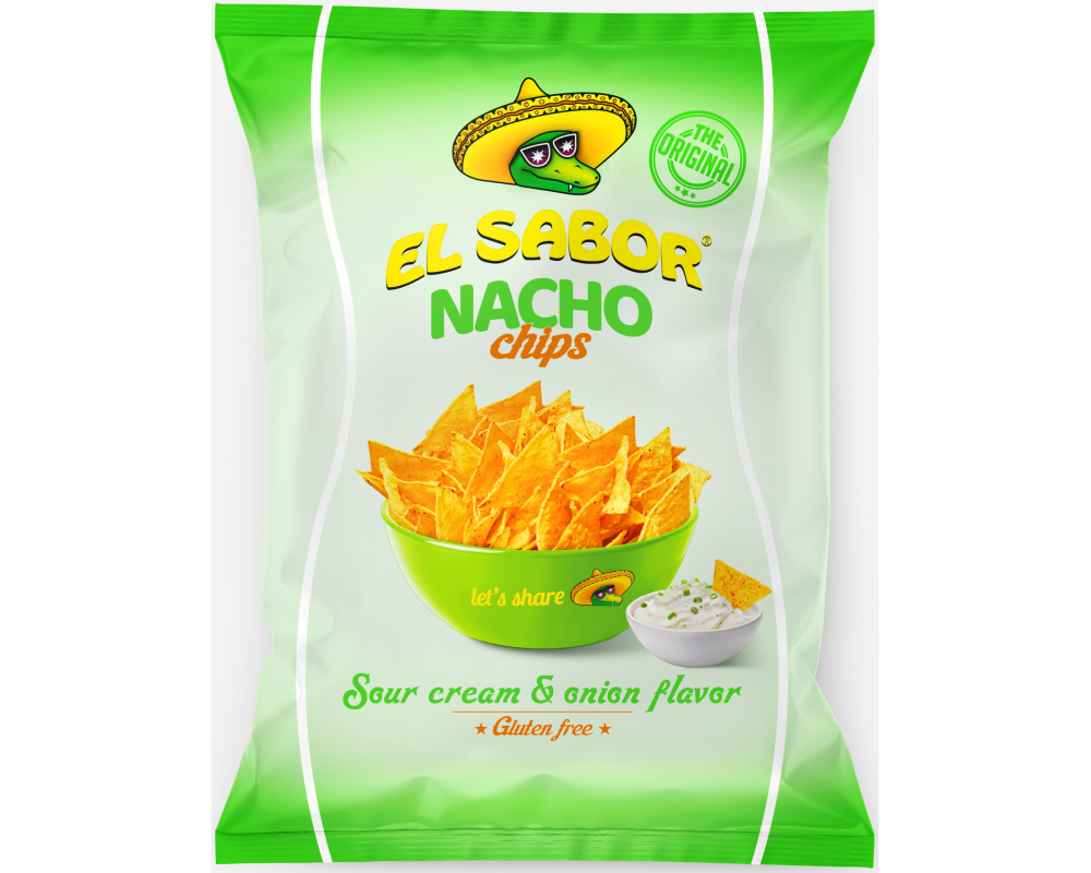 EL SABOR Nacho Chips Sour Cream & Onion ES107 100g