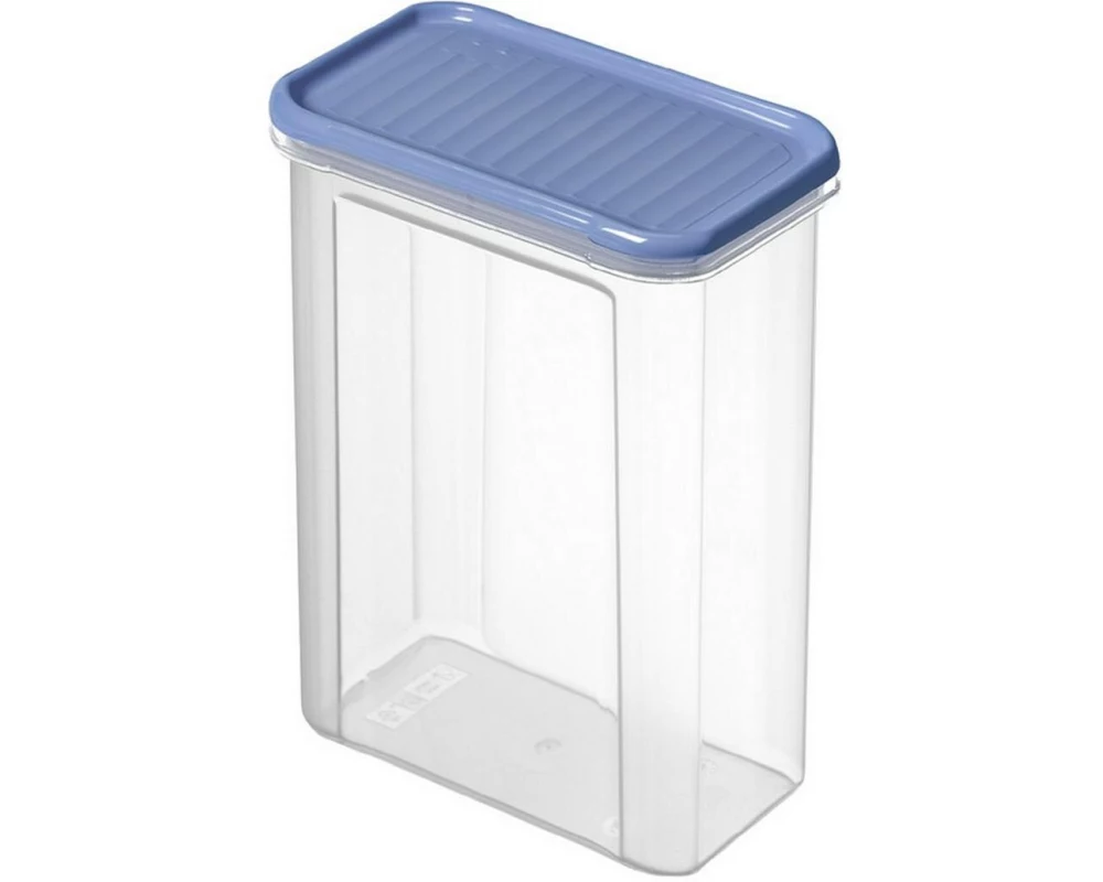 Rotho Vorratsdose Domino 1.5 l, Blau/Transparent