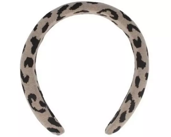 Parsa Beauty Haarreif Leo Print Beige Schwarz