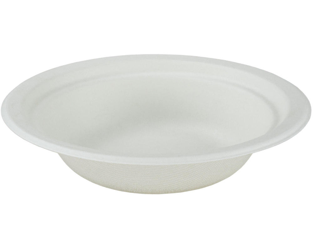 EJS Schale aus Bagasse 4dl, 18cm 4142.2002 weiss 50 Stk.