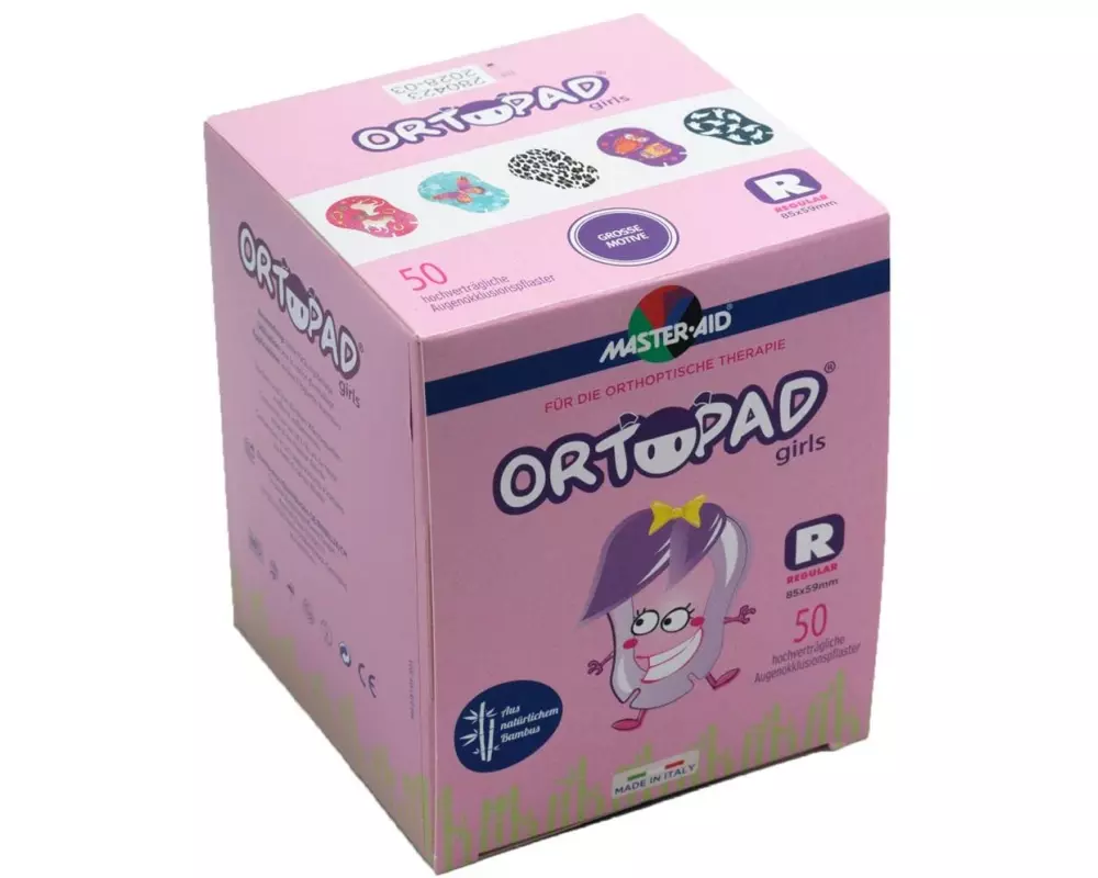 Ortopad Augenpflaster Regular Girls 85 x 59 mm 50 Stück