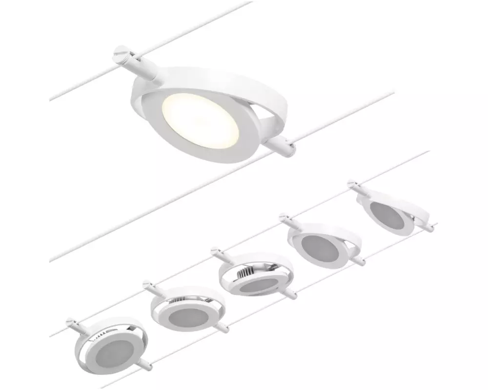 Paulmann CorDuo LED Seilsystem RoundMac Basisset Blanc Chrome