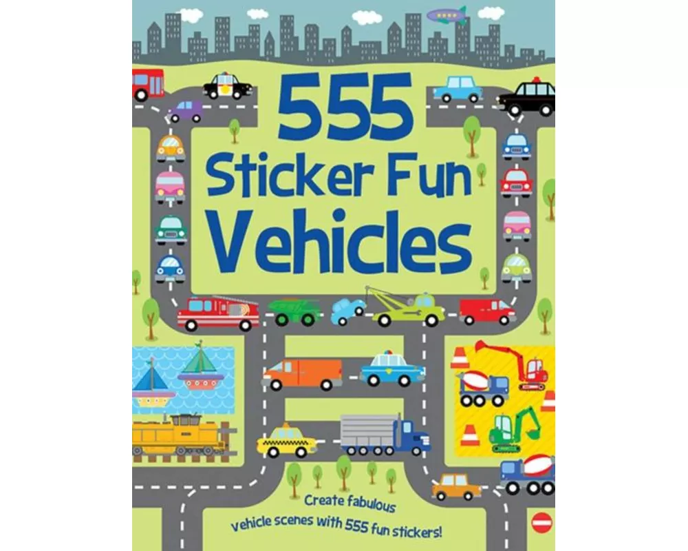 555 Sticker Fun - Vehicles Activity Book