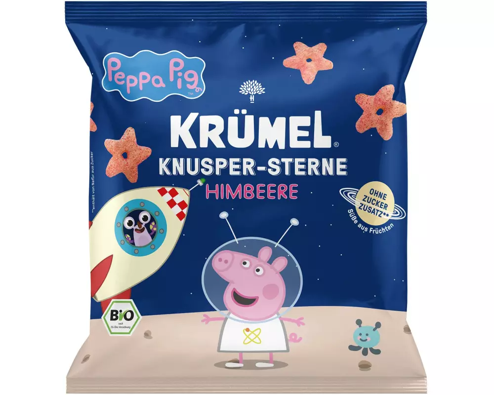 KRÜMEL Knabberspass Knusper-Sterne Himbeere Peppa Pig 20 g