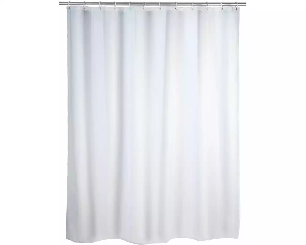 Wenko Duschvorhang Uni 120 x 200 cm, Weiss