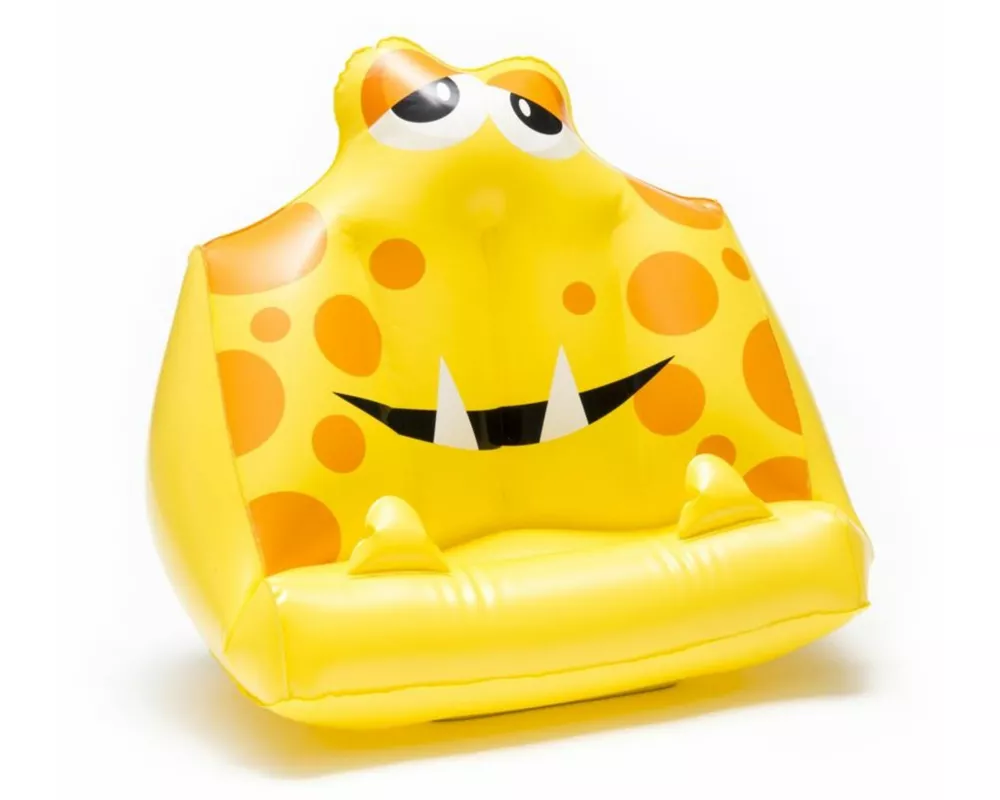 Bookmonster Air Gelb - Sammy - Aufblasbares Lesekissen für Bücher und Tablets - Buchständer - Tablethalter - Lesehillfe