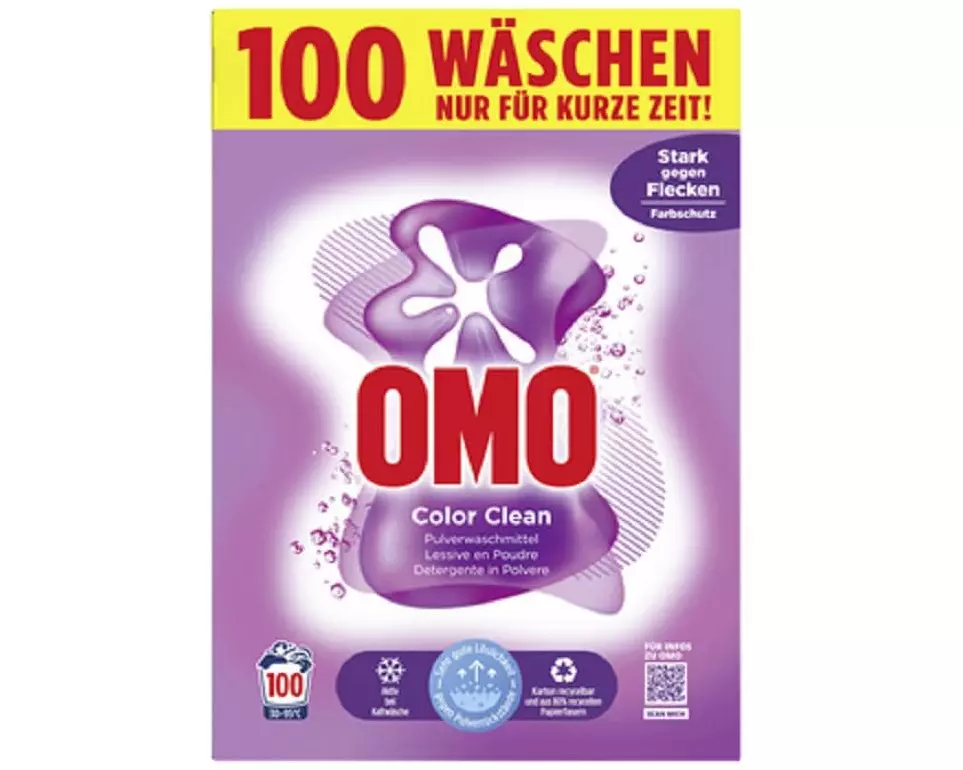 Omo Pulverwaschmittel Pulver Color Clean 6.5 kg