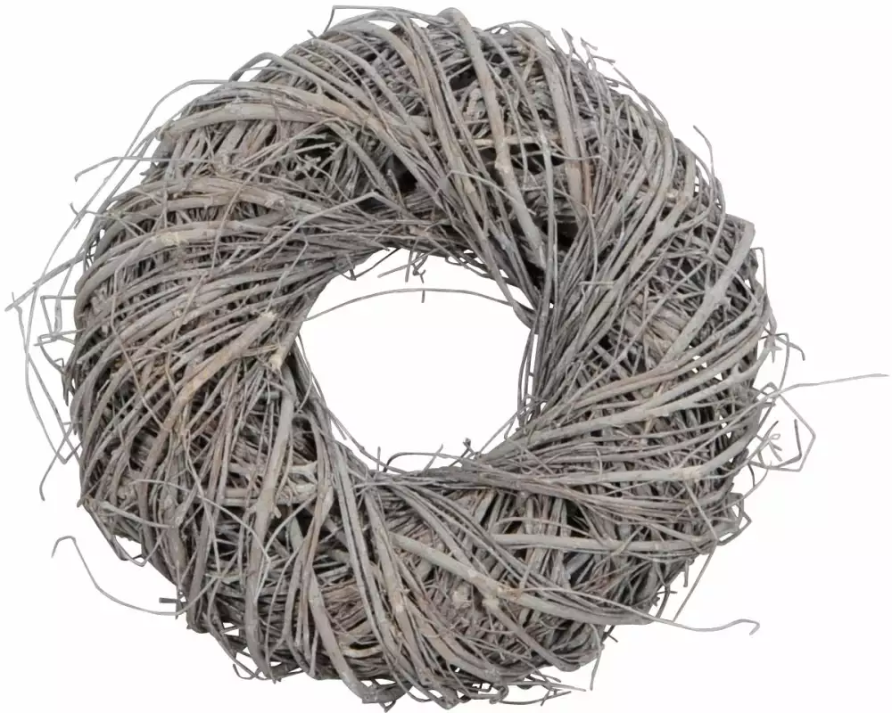 COCON Holzkranz, Weiss/Grau