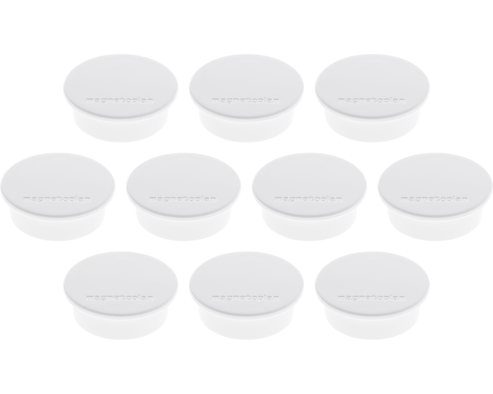 MAGNETOPLAN Magnet Discofix Color 40mm 1662000 weiss, ca. 2.2 kg 10 Stk.