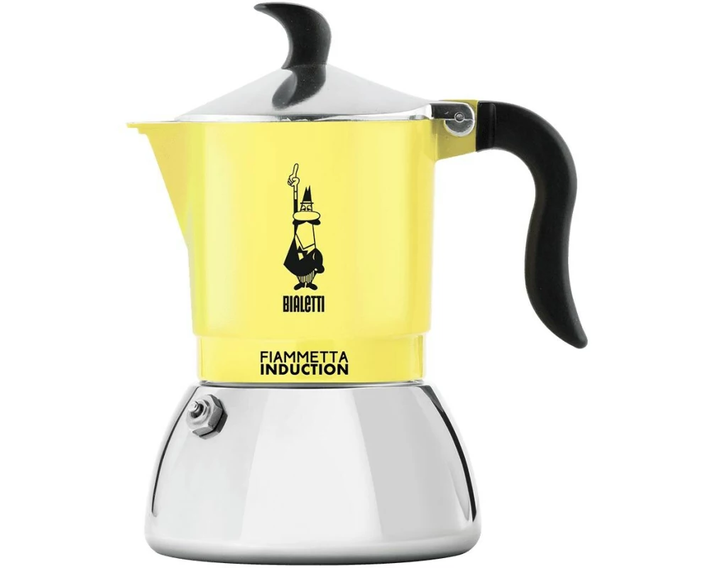 Bialetti Espressokocher Fiammetta Induction für 4 Tassen, Gelb