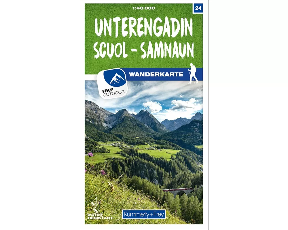 Kümmerly+Frey Wanderkarte 24 Unterengadin 1:40.000
