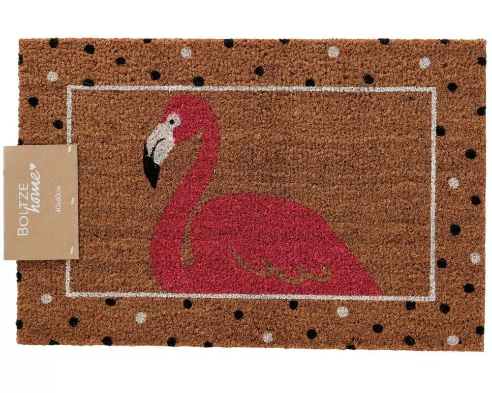 Boltze Fussmatte Flamingo 60 x 40 cm, Mehrfarbig