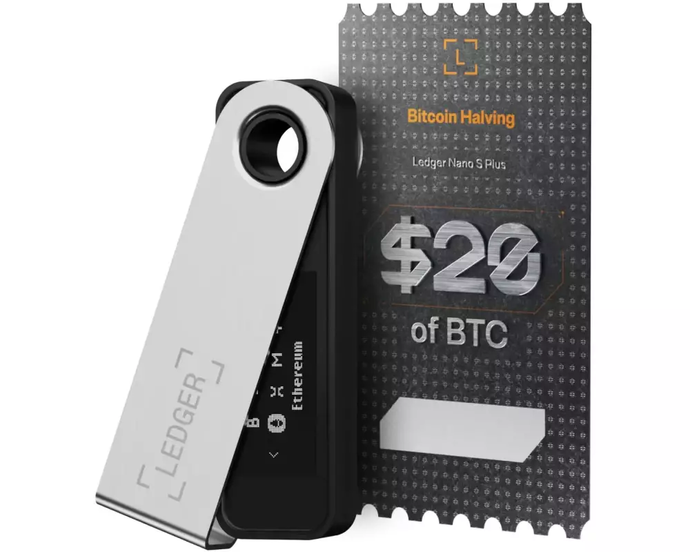 Ledger Nano S Plus Matte Black mit 20$ in BTC