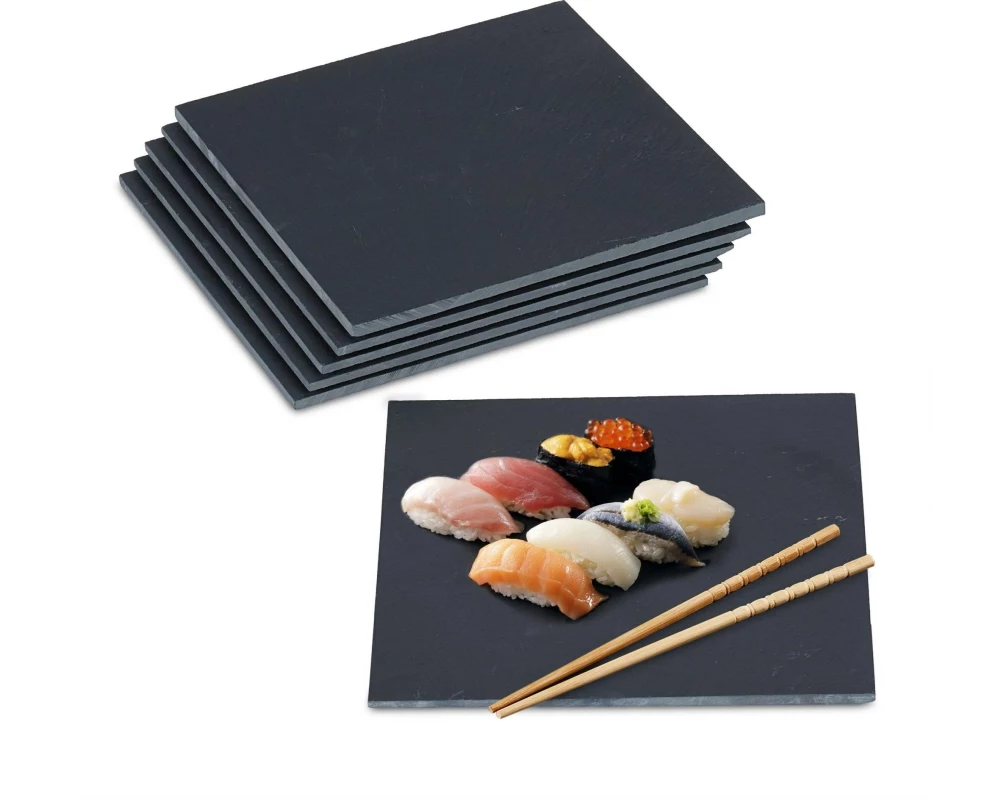 relaxdays Servierplatte 6 Stück, 25 x 25 cm