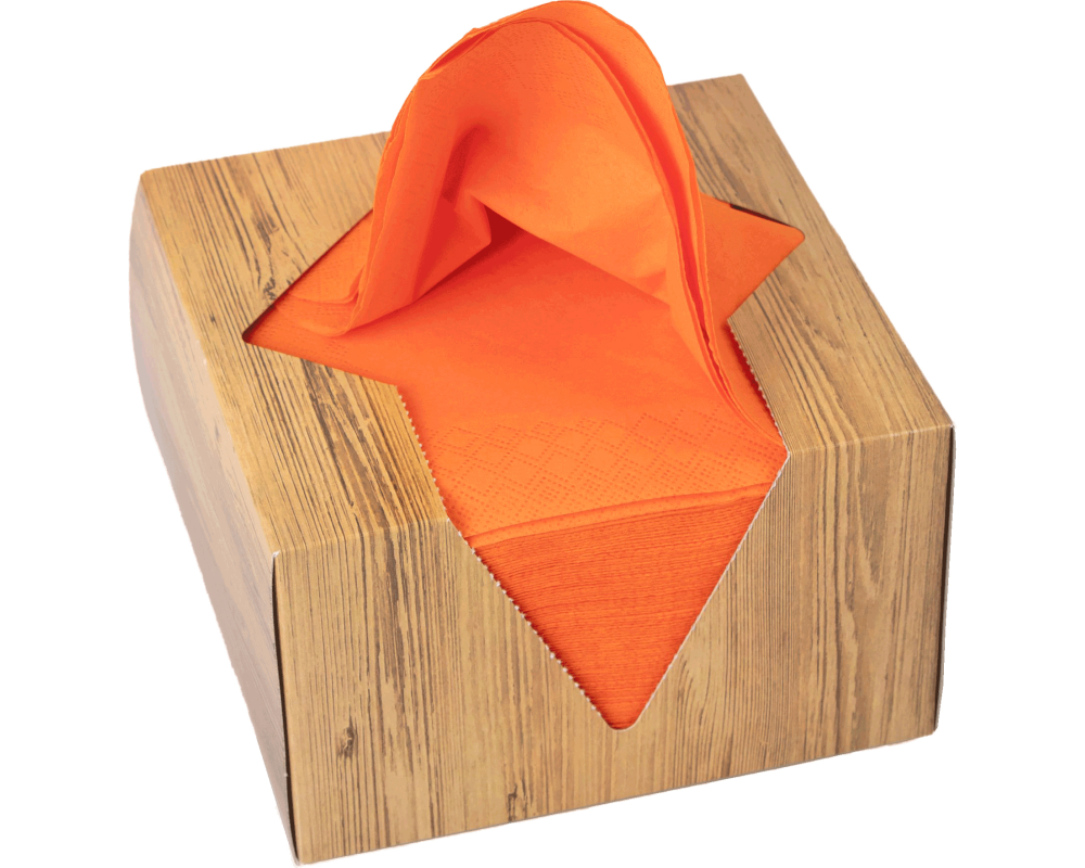 ELCO Serviettenbox 33x33cm 33402100-040 3-lagig, orange 100Stk.