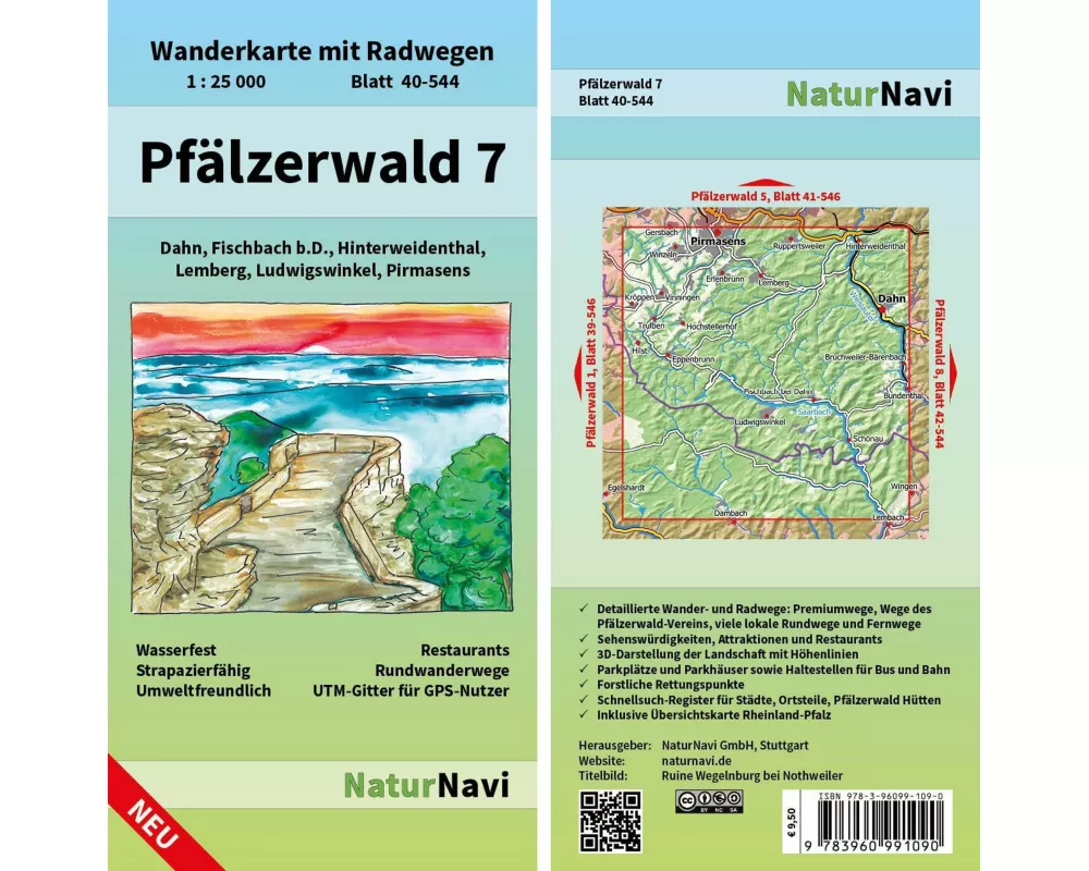 Pfälzerwald 7. Blatt 40-544, 1 : 25 000