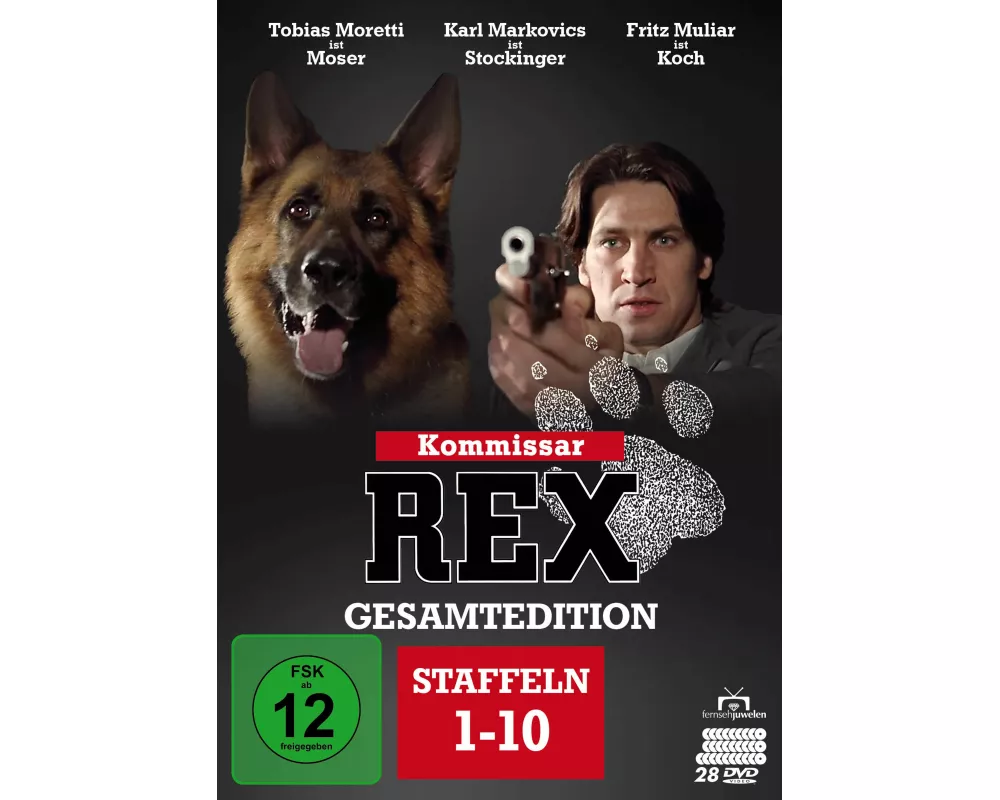 Kommissar Rex - Gesamtedition (Staffeln 1 bis 10 - Alle 119 Folgen) + Bonus-Disc. 28 DVDs