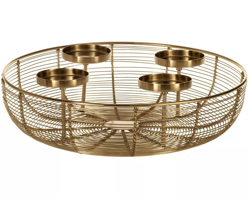 EGLO Adventsgesteck Hagony 36 x 10 cm, Gold