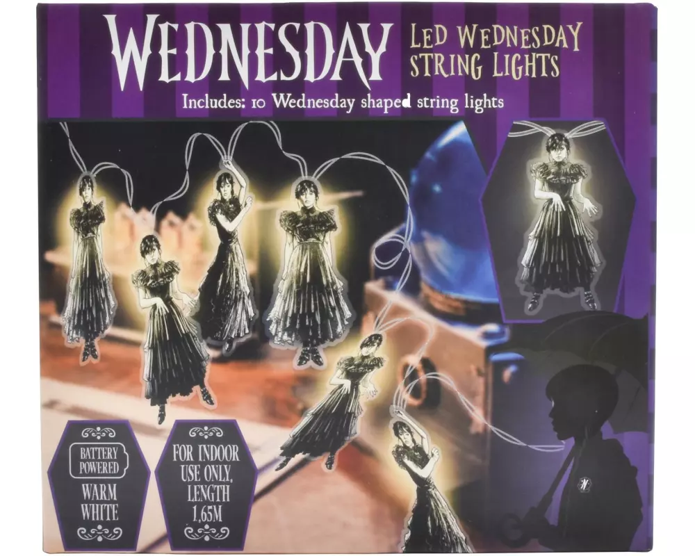 Thumbs Up! Wednesday Lichterkette Dance Pose Schwarz