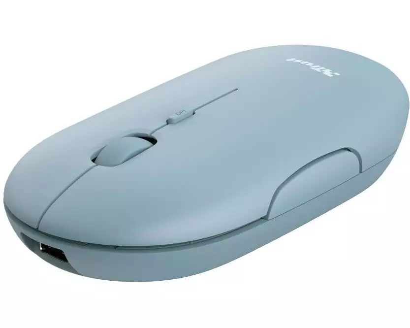 Trust Maus Puck Rechargeable Blau