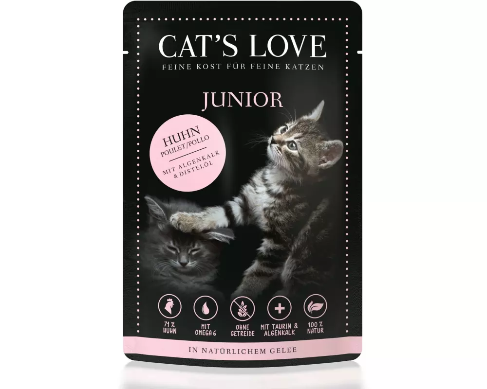 Cat's Love Nassfutter Junior Huhn, 85 g